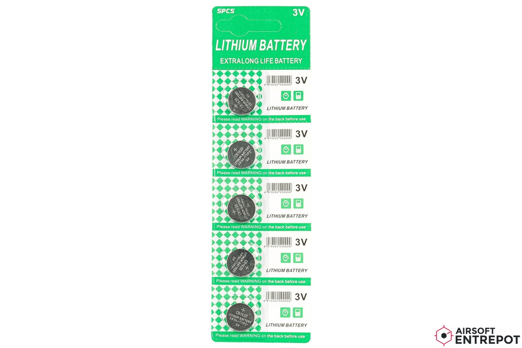 Piles CR1620 3V (x5)