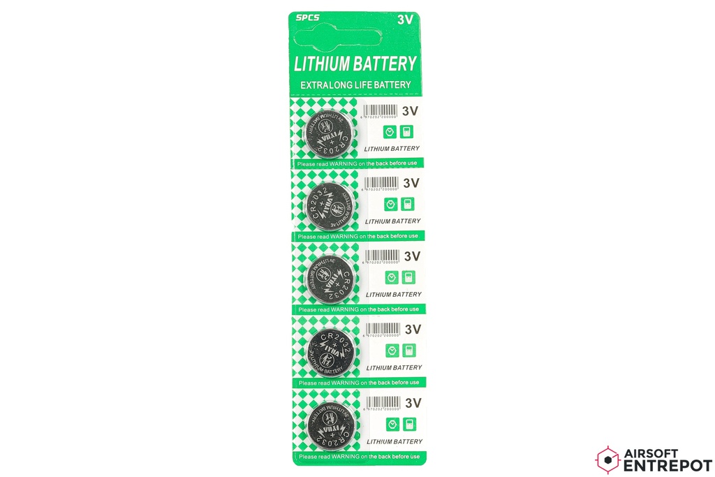 Piles CR2032 3V (x5)