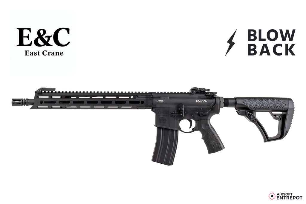 E&C Daniel Defense M4 V7s 13,5" Blowback AEG (Noir)