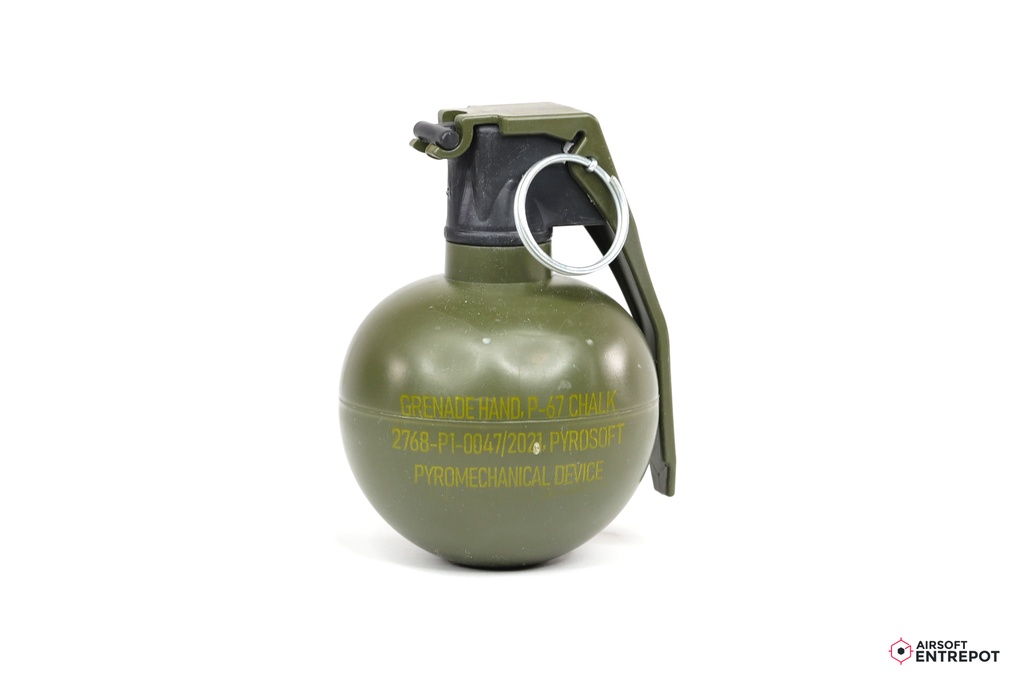 Pyrosoft Grenade M67 Craie / Plâtre