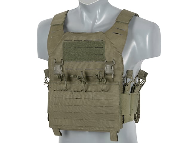 8Fields Porte-Plaques Recon Buckle Up Avec Poche AR15/AK (Ranger Green)