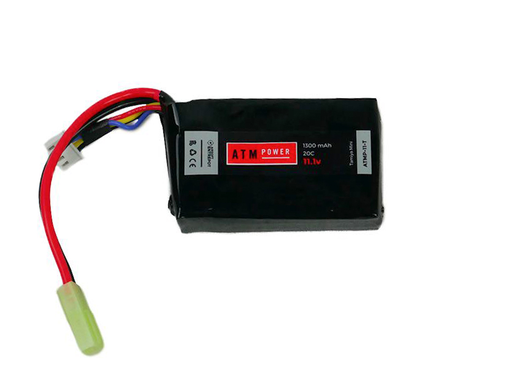 ATM Power Batterie LiPo 11,1V 1300mAh 20C Peq-15 (Tamiya Mini)