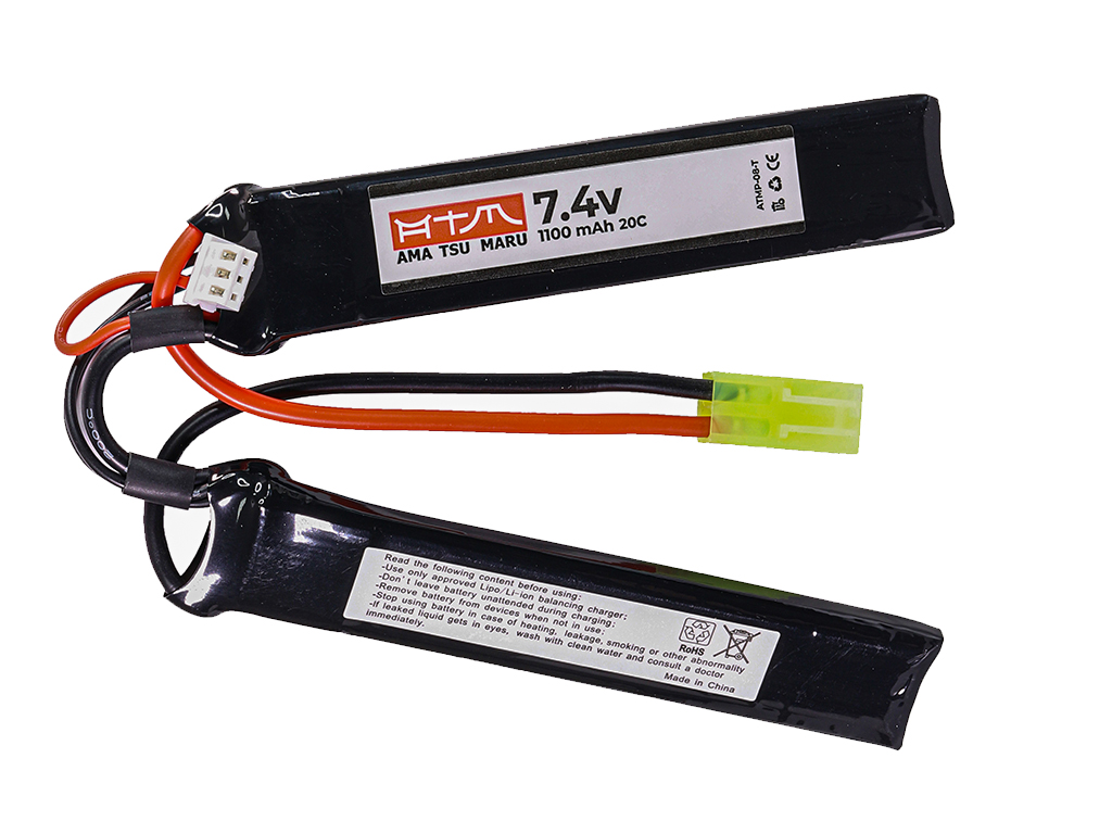 ATM Power Batterie LiPo 7,4V 1100mAh 20C Sopmod Fine (Tamiya Mini)